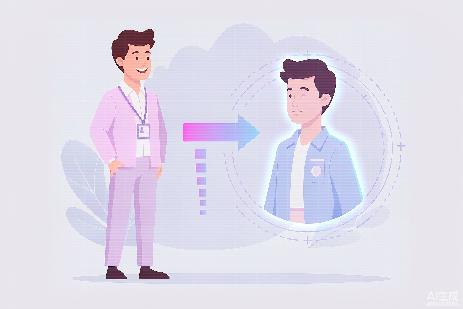 示意图：真人→数字分身